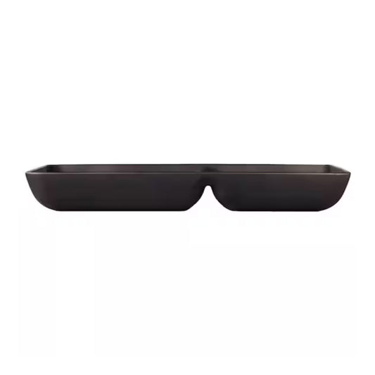 Lunch Plate Rectangle Black
