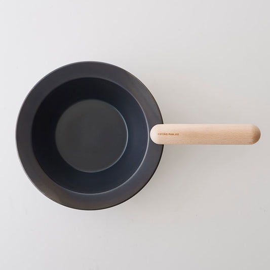 Medium Size Deep  Frying Pan & Beech Handle Set