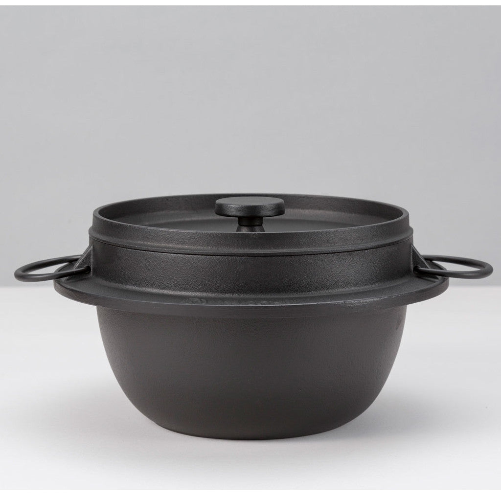 Cast Iron Pot - Kama Rice Cooking Pot with lid