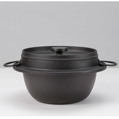 Cast Iron Pot - Kama Rice Cooking Pot with lid